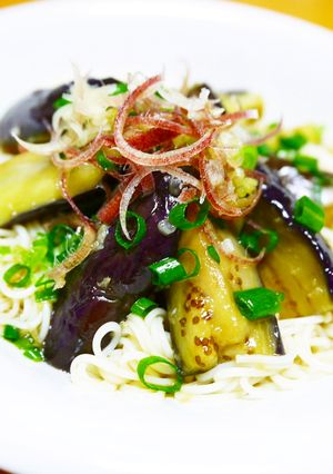 なすの揚げびたしとみょうがのぶっかけ素麺-レシピのメイン写真