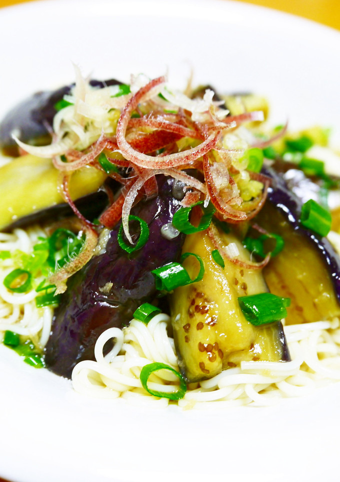 なすの揚げびたしとみょうがのぶっかけ素麺-レシピのメイン写真