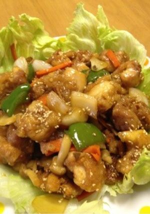 鶏肉と野菜の甘辛炒め-レシピのメイン写真