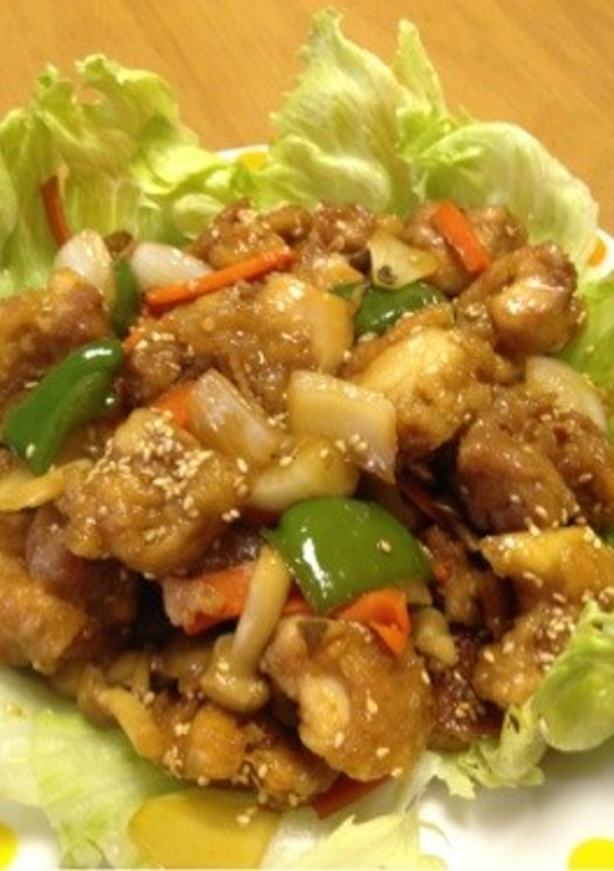 鶏肉と野菜の甘辛炒め-レシピのメイン写真