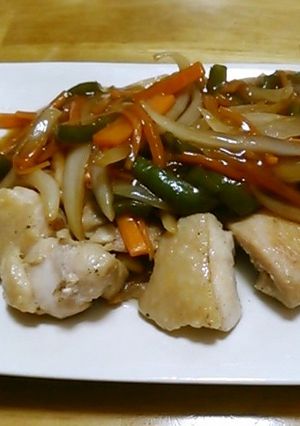 鶏塩焼きの甘酢野菜あんかけ-レシピのメイン写真
