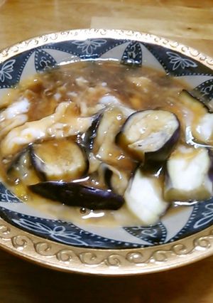 なすのレンジ蒸し卵あんかけ-レシピのメイン写真