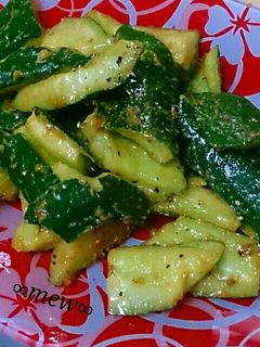 やみつき☆たたきキュウリのごま味噌あえ-レシピのメイン写真