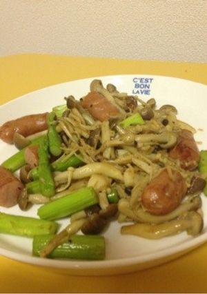 きのことアスパラのバター炒め-レシピのメイン写真