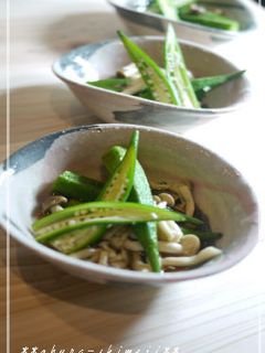オクラとシメジの和え物-レシピのメイン写真