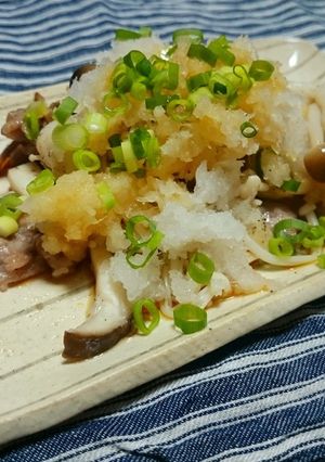 豚肉ときのこのさっぱりおろしポン酢。-レシピのメイン写真