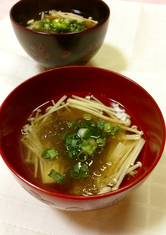 簡単♪えのき・ととろ昆布のお吸い物-レシピのメイン写真
