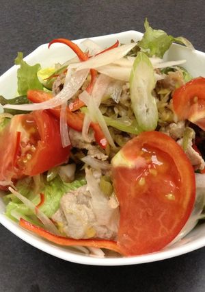 夏をしのぐ香味だれ、冷しゃぶサラダ-レシピのメイン写真