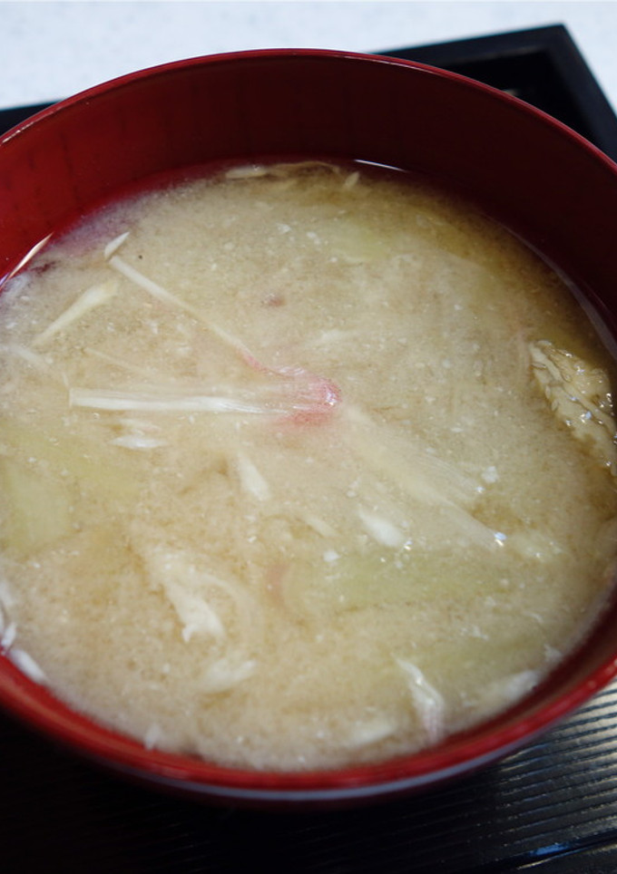 茄子とみょうがの味噌汁-レシピのメイン写真