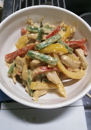 鶏胸肉といんげんのオイマヨ炒め-レシピのメイン写真