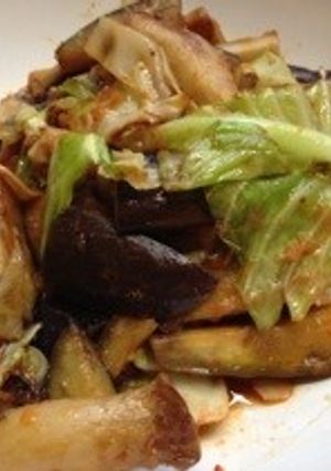 茄子とエリンギのキムチ味炒め-レシピのメイン写真