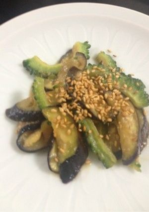 ゴーヤと茄子の味噌炒め-レシピのメイン写真