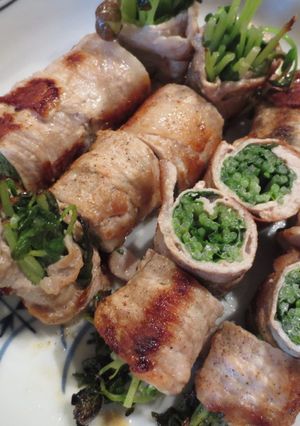 簡単、豆苗の肉巻き-レシピのメイン写真