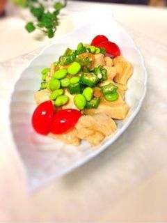 ヘルシー♪ササミの冷えひえ梅肉あえ☆-レシピのメイン写真