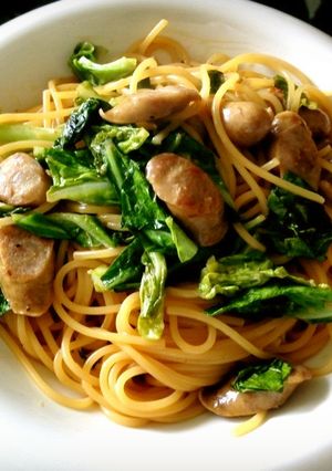 キャベツとソーセージの和風マヨパスタ-レシピのメイン写真