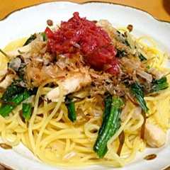 รูปของ ＊体力回復♪和風梅パスタ