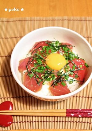 簡単☆漬けマグロの山かけ丼☆-レシピのメイン写真
