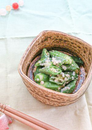 簡単一品★オクラのわさび塩麹あえ-レシピのメイン写真