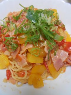 塩焼きそばde夏風トマト焼きそば-レシピのメイン写真