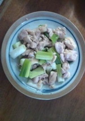 ねぎと鶏もも肉の塩炒め-レシピのメイン写真