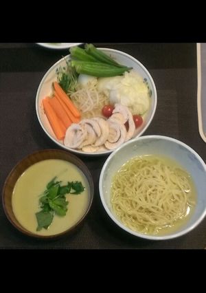 冷やしカレーつけ麺アボカド風味！-レシピのメイン写真