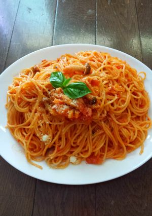 みんな大好き、我が家のトマトスパゲッティ-レシピのメイン写真