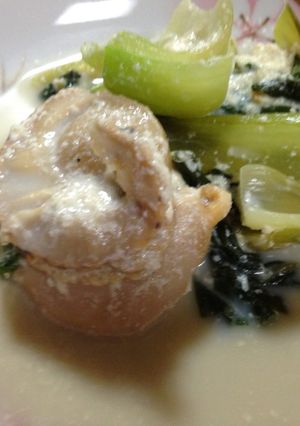 ホタテと青梗菜の豆乳クリーム煮-レシピのメイン写真