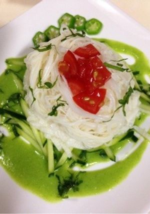 そうめん〜オクラソース〜-レシピのメイン写真