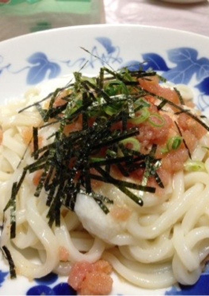 夏のお昼ごはん 明太とろろうどん-レシピのメイン写真