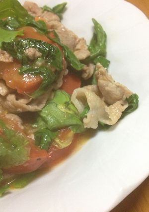 イタリアン★ルッコラ、トマトと豚肉ソテー-レシピのメイン写真