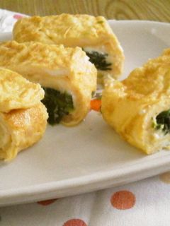 とろりんふわりん☆ほうれん草チーズ卵焼き-レシピのメイン写真