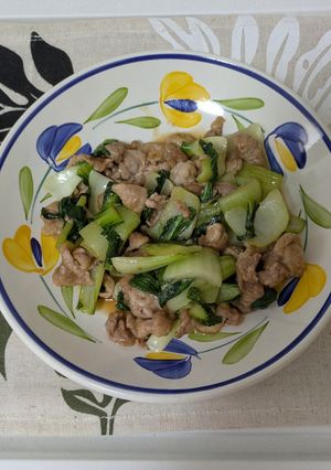 豚肉とチンゲン菜のオイスター炒め-レシピのメイン写真