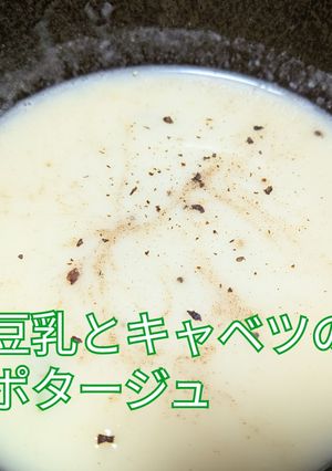 ソイリッチで豆乳とキャベツのポタージュ-レシピのメイン写真