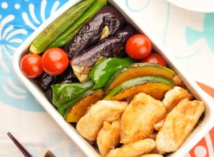 カラフル★鶏むね肉と夏野菜の焼きびたし-レシピのメイン写真