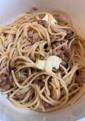 レンチン納豆パスタ-レシピのメイン写真