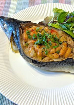 鯖の詰め物　オーブン焼き-レシピのメイン写真
