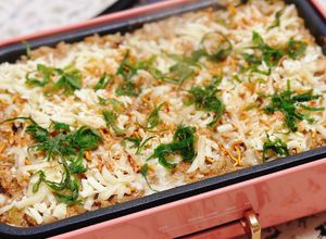 ホットプレートで明太子チーズもんじゃ焼き-レシピのメイン写真