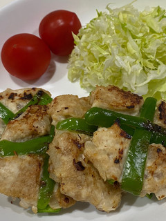 鶏ひき肉とピーマンの挟み焼き-レシピのメイン写真