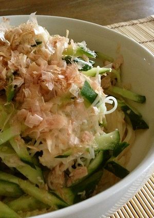 アレンジそうめん　和風ツナきのこ-レシピのメイン写真