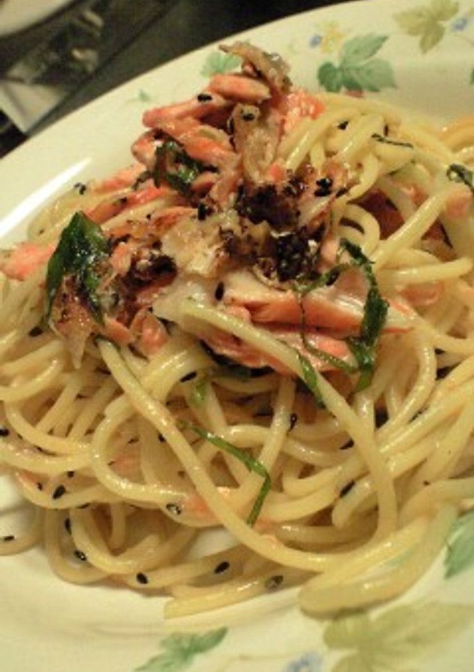 鮭と大葉の簡単和風パスタ-レシピのメイン写真