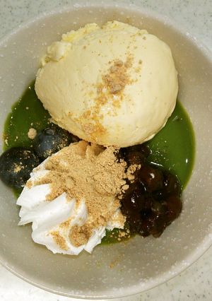 『レディーボーデンアイス乗せ抹茶プリン』-レシピのメイン写真