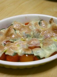 プチトマトとバジルのチーズ焼き-レシピのメイン写真