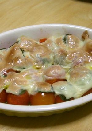 プチトマトとバジルのチーズ焼き-レシピのメイン写真