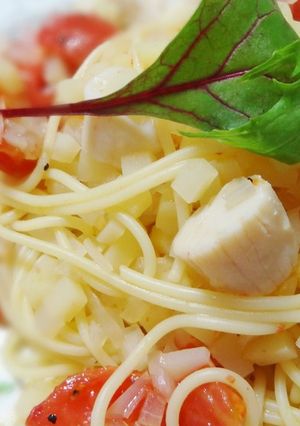 フレッシュトマトと帆立の冷やりパスタ-レシピのメイン写真