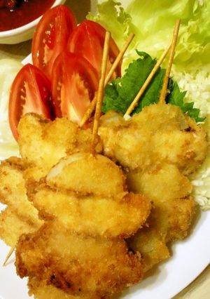 シイラと玉ねぎの串揚げ-レシピのメイン写真