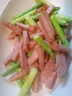 スパムとアスパラ醤油炒め-レシピのメイン写真