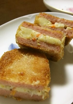 ＳＰＡＭとポテトサラダのフライ♪-レシピのメイン写真