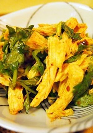 鶏肉と香菜のラー油和え-レシピのメイン写真