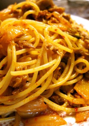 簡単キムチパスタ♪-レシピのメイン写真