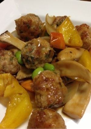 豚コマ肉団子で酢豚風♪-レシピのメイン写真